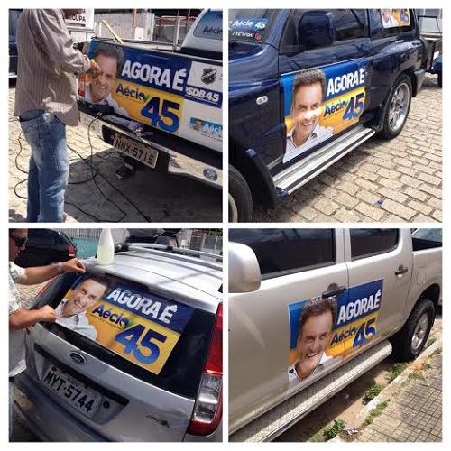 Natal terá adesivaço e carreata para Aécio Neves neste sábado