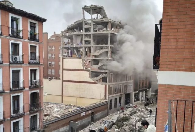 MADRID Explosão destrói prédio no centro de Madri e deixa dois mortos