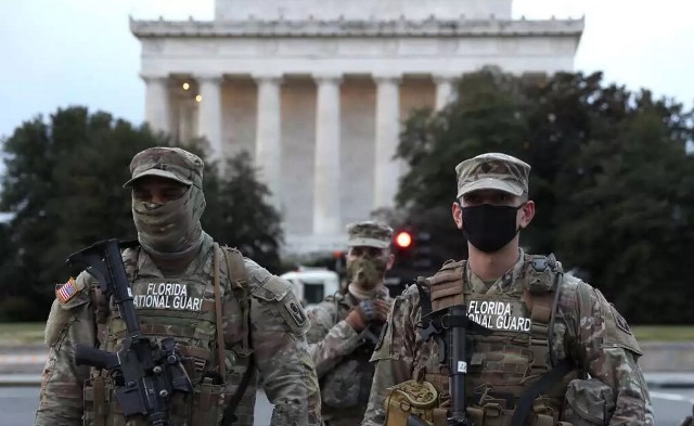 guarda nacional EUA Homem fortemente armado é preso perto do Capitólio dos Estados Unidos