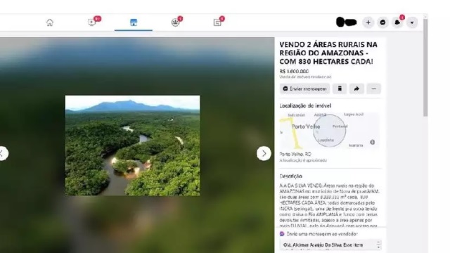 20210226090157637963i Amazônia: Investigação revela terras protegidas à venda no Facebook