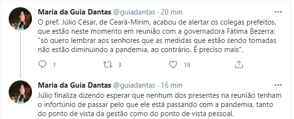 guia julio Prefeito de Ceará-Mirim (RN) quer medidas mais duras, diz Guia Dantas