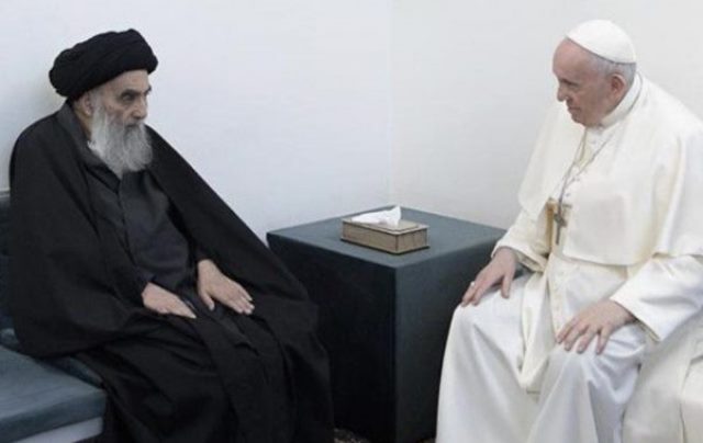 papa Francisco no Iraque 600x400 1 Papa Francisco tem encontro histórico com aiatolá Ali al-Sistani