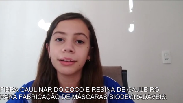 WhatsApp Image 2021 04 06 at 16.09.50 1 2 Estudante de 13 anos de Antônio Martins cria máscara biodegradável contra a Covid e ganha prêmio da USP