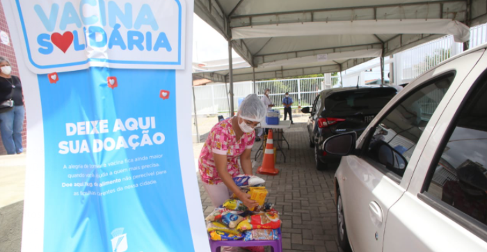 solidaria Campanha Vacina Solidária atinge primeira tonelada em arrecadação de alimentos em Natal (RN)
