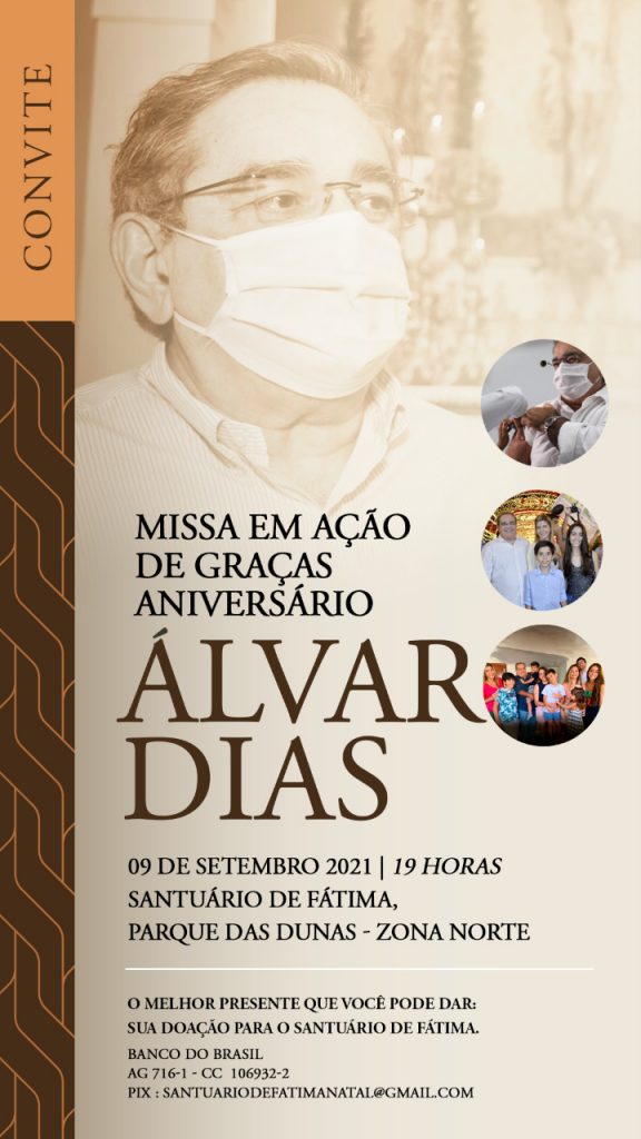 Missa em Ação de Graças para o Prefeito Álvaro Dias será celebrada nesta  quinta (9) – Blog do Robson Pires