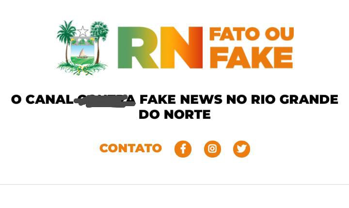 Ã o canal FAKE NEWS do Rio Grande do Norte