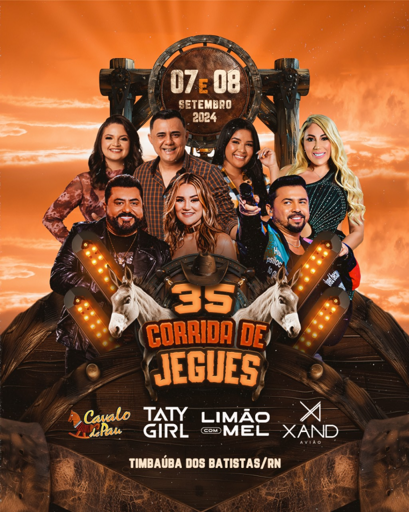 Xand Avião, Taty Girl, Limão Com Mel e Cavalo de Pau entre as atrações na Corrida do Jegue de Timbaúba dos Batistas