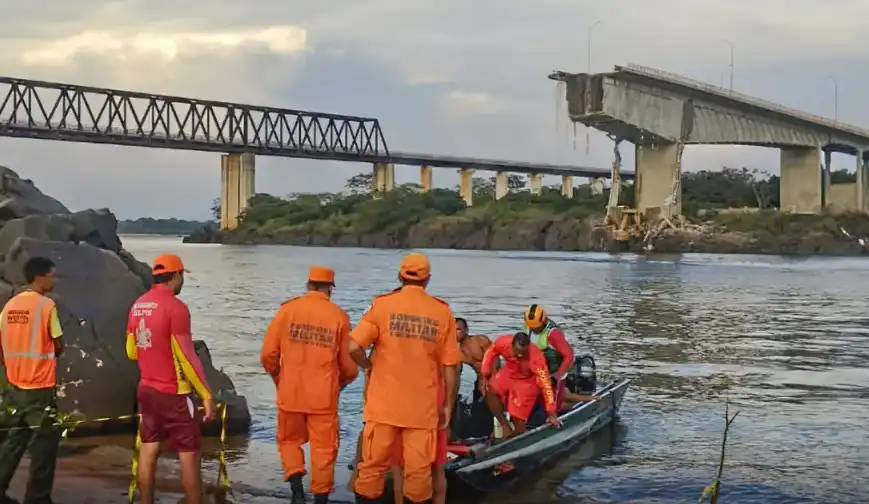 Sobe para oito o número de mortos em queda de ponte entre Tocantins e Maranhão
