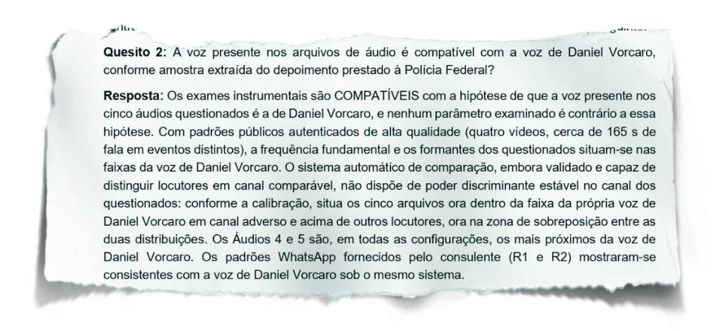 Revista Veja divulga detalhes da perÃ­cia que comprova a autenticidade do Ã¡udio de Vorcaro sobre os R$ 30 milhÃµes para produzir documentÃ¡rio de Lula