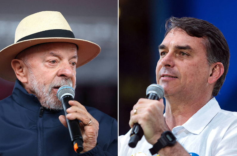 PESQUISA DATAFOLHA: Lula tem 45% e Flávio Bolsonaro, 42% em votos válidos, com empate técnico na véspera do 1º turno