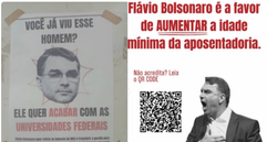 Eles estÃ£o desesperados: Cartazes contra FlÃ¡vio Bolsonaro sÃ£o espalhados na UFRN e Ufersa